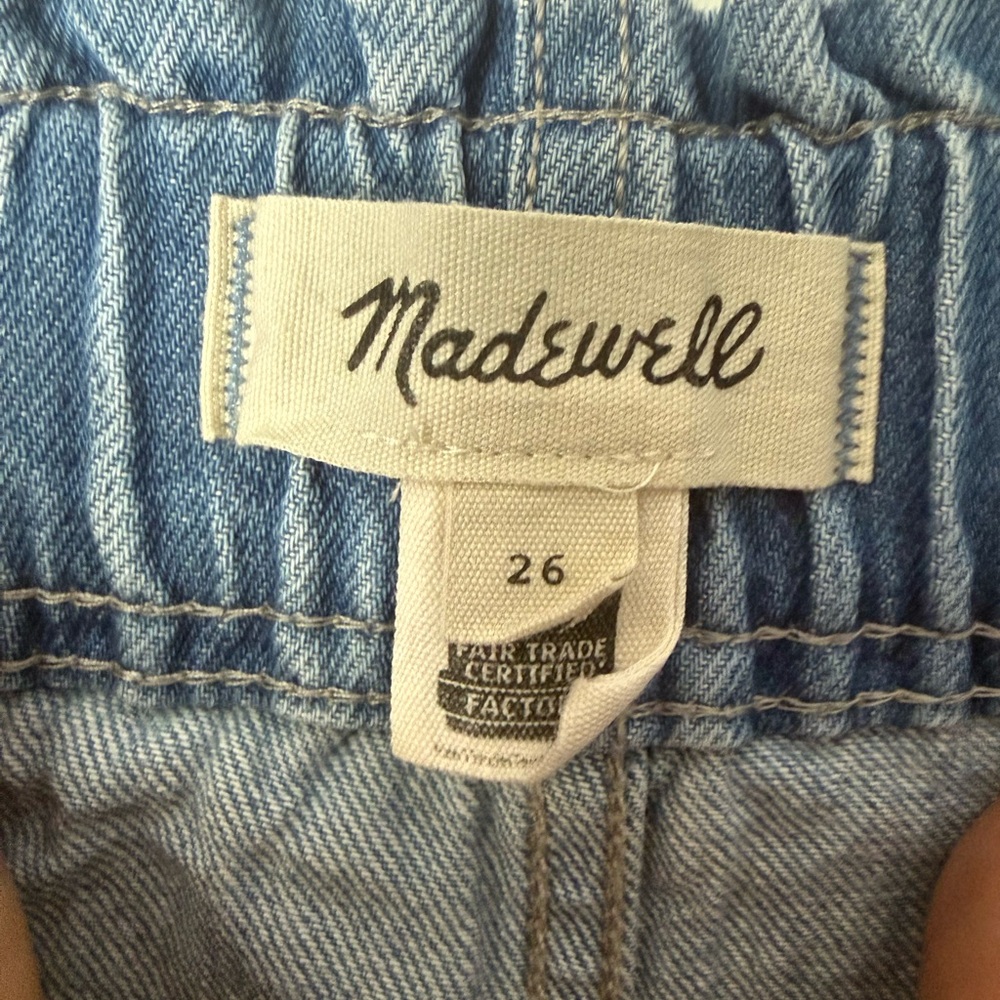 Madewell Light Blue Denim Elastic Waist Shorts - Picture 3 of 3